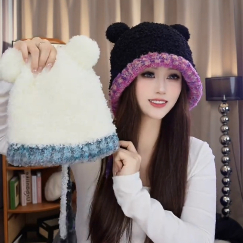 护耳帽包头帽女加绒加厚可爱冬季