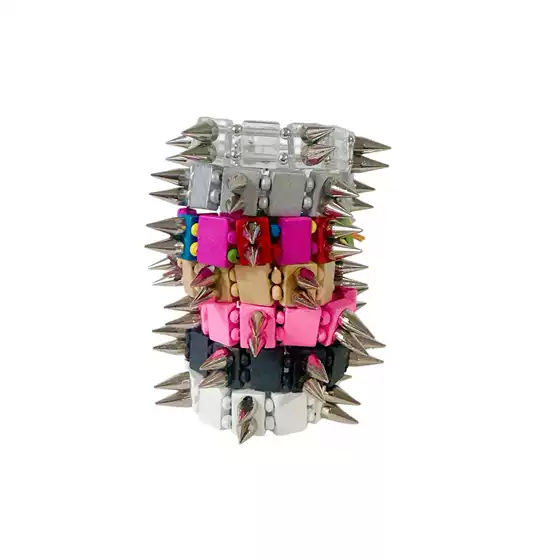 Handmade LAOSHU Subculture Hip-Hop Bracelet Punk Rock Rapper Studded Trendy Idol Matching Bracelet