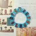 A Light Blue Bracelet with Fakemink Elements