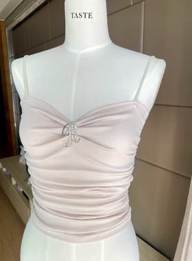 Baipang 量身定制打底女小众设计感修身显瘦纯欲内搭针织吊带背心