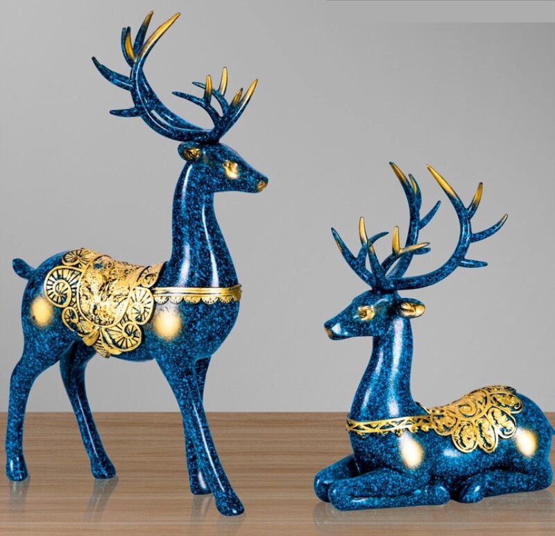 环氧树脂工艺品摆件鹿创意轻奢摆件家居装饰品简约客厅酒柜工艺品