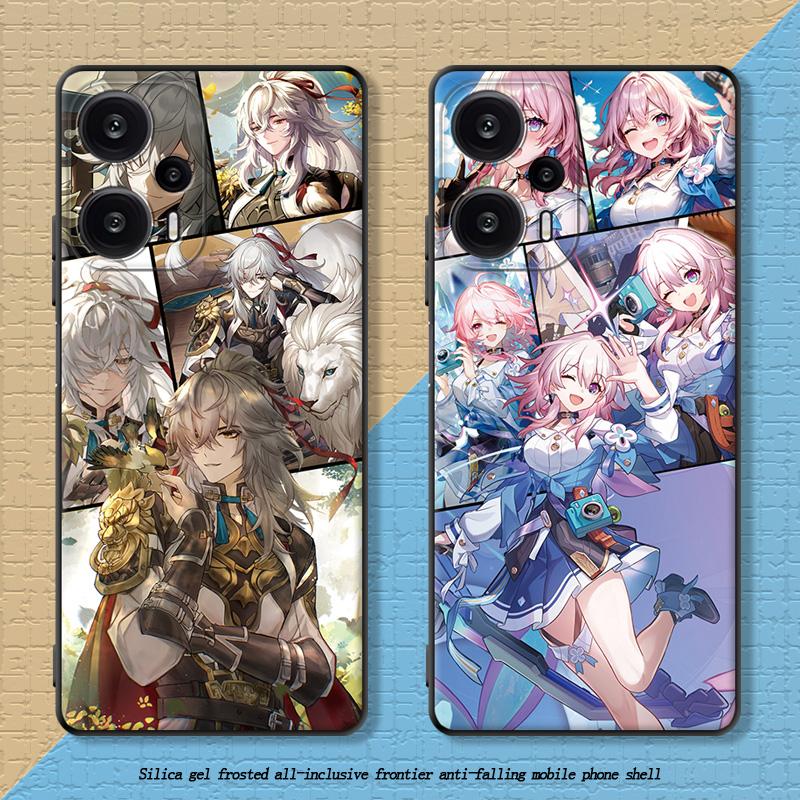 适用红米note12turbo手机壳崩坏动漫note11pro保护套5g星穹铁道卡芙卡银狼note10硅胶磨砂景元三月七4g软薄款
