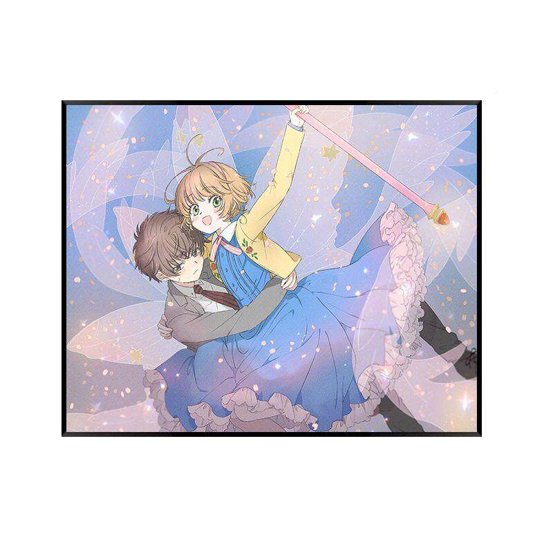 百变魔卡少女樱数字油画小樱diy动漫卡通人物手绘填充颜色装饰画