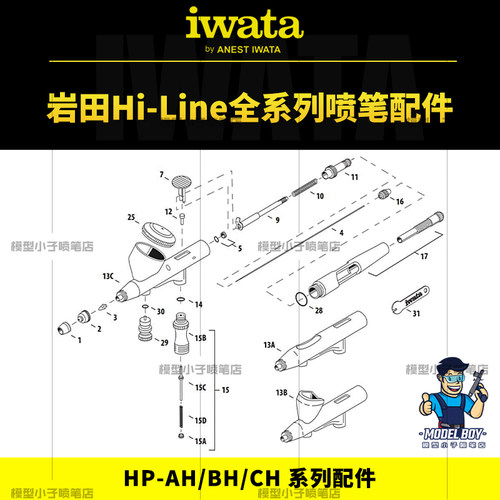 岩田IWATACM系列配件CP2/SB2/C2