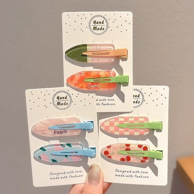 一字夹刘海侧边发卡女款