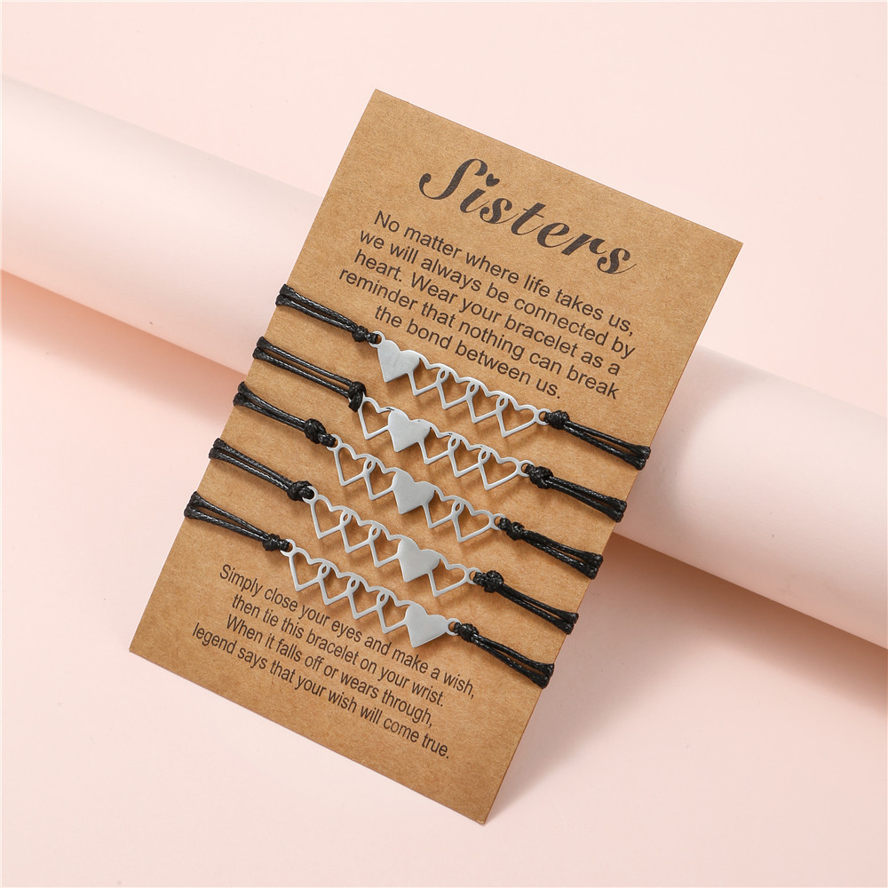 新款sisters五心编织手链