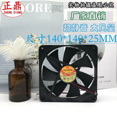 Tt TT-1425B 14cm/厘米 12V 0.70A D14BM-12 14025 双滚珠风扇