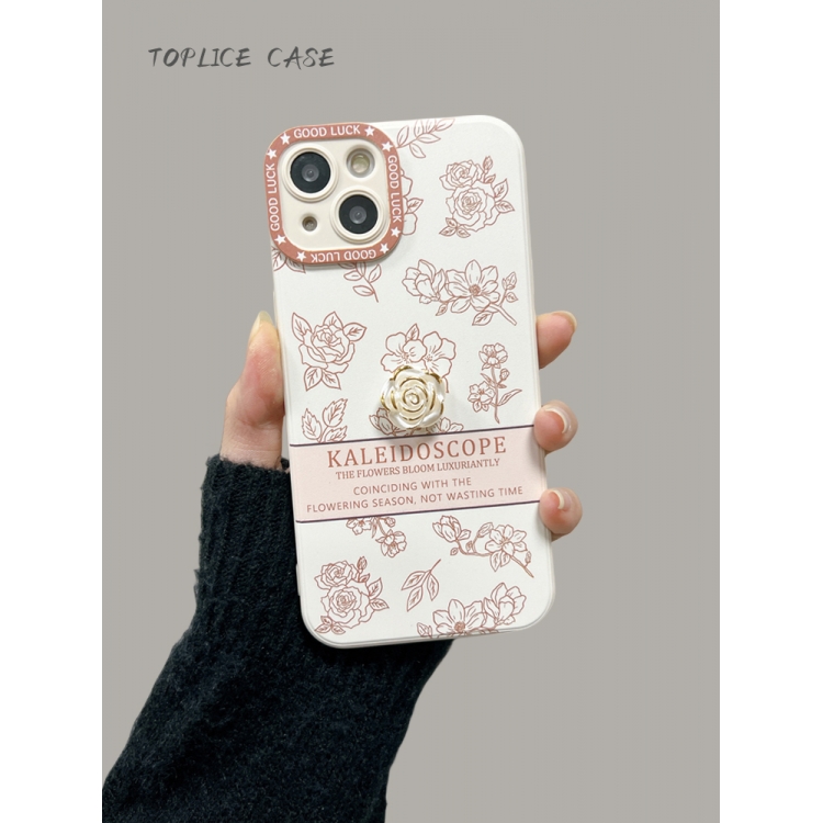 ins复古素描山茶花适用三星A54手机壳A53保护A71套A81硅胶galaxyA23全包A50s防摔A05s立体新款samsungA25外壳