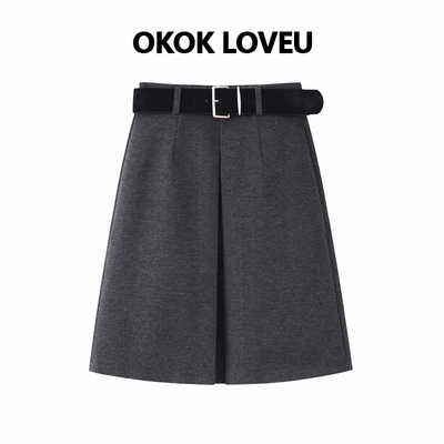 冬季高定面料高腰显瘦百搭半裙女