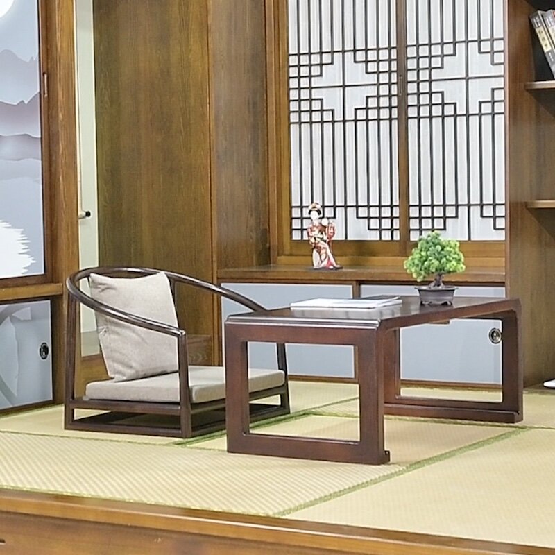 实木榻榻米茶几矮桌禅意地桌飘窗桌矮几简约炕桌中式白蜡木和室桌