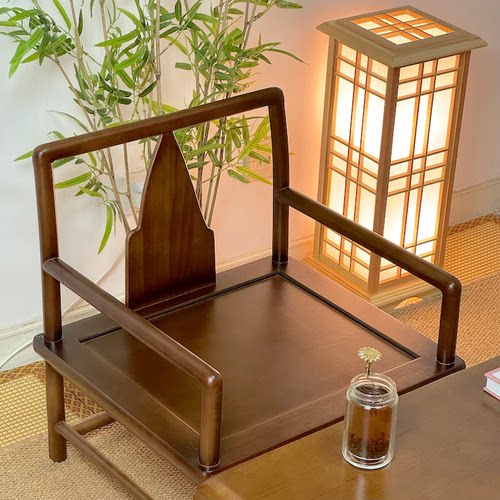 新中式实木免安装座高30cm矮椅