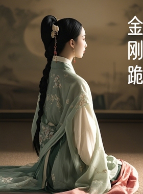 汉代古代汉服支踵金刚跪坐凳跪凳跪坐支凳跪坐神器正坐凳跪姿凳