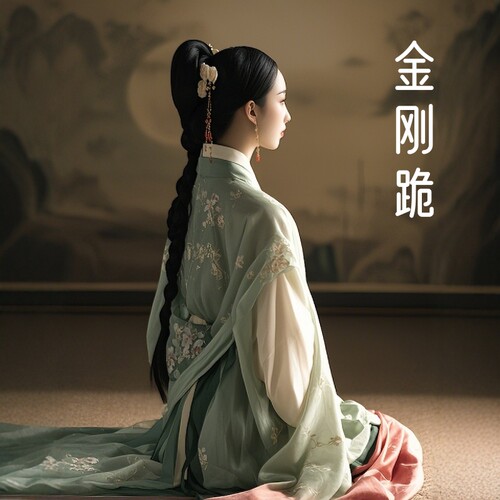 汉代古代汉服支踵金刚跪坐凳跪凳跪坐支凳跪坐神器正坐凳跪姿凳