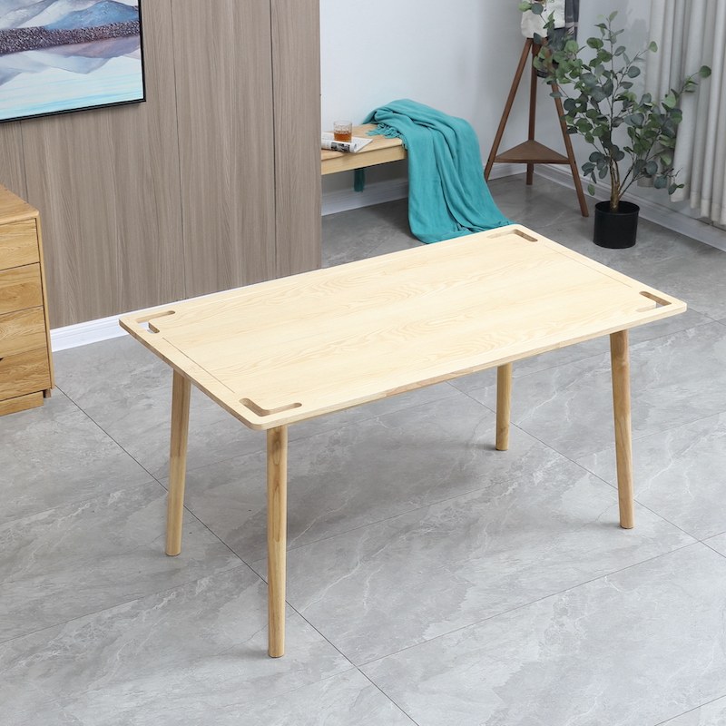 养老院实木适老化餐桌椅原木老人餐桌椅老年活动中心长方形餐桌