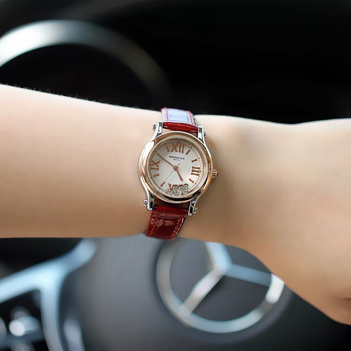 肖邦快乐钻石英3钻女机械5钻33mm