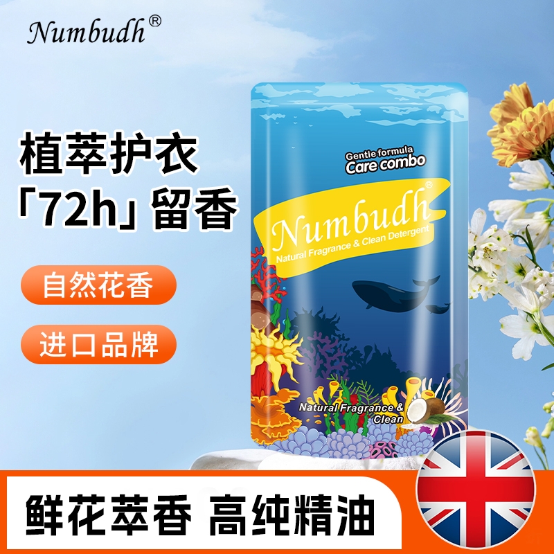 英国南堡洗衣液袋装500g深层洁净除菌花香补充装持久留香实惠
