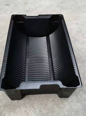 防静电圆盘盒电黑色塑料加周厚容电电阻子料存放转物料零件盘