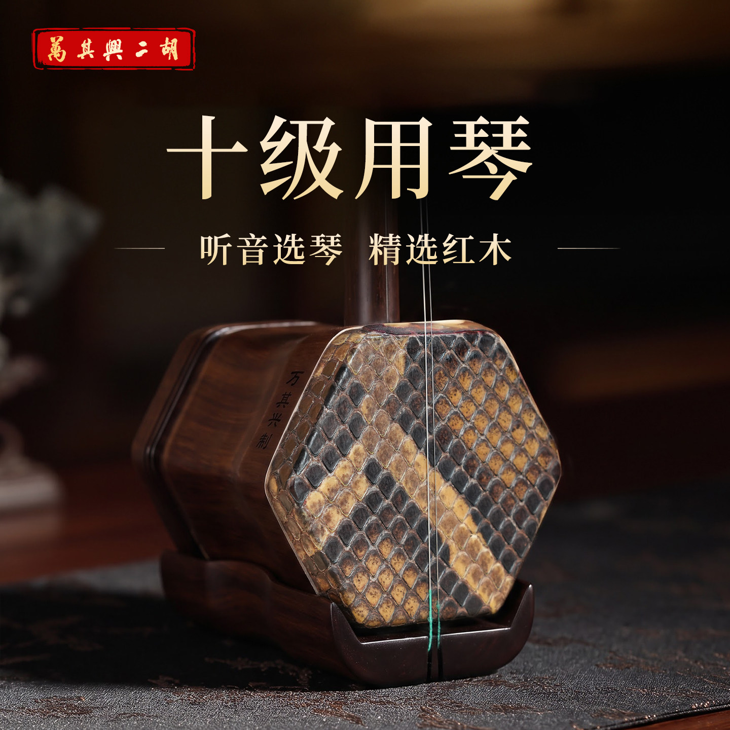万其兴二胡乐器旗舰店正品红木初学者老年人入门考级专业小学生