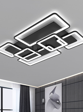 客厅简约现代LED吸顶灯2025年新款大气北欧卧室灯长方形创意灯具