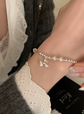 S925银淡水珍珠质感十足手链