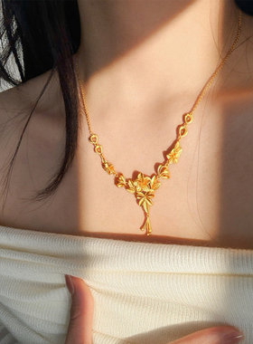 沙金项链女花月佳期繁花似锦