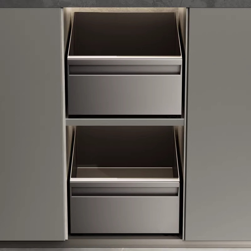 厨房抽拉式置物架柜内抽屉橱柜拉篮抽屉式调料收纳盒水槽下收纳架