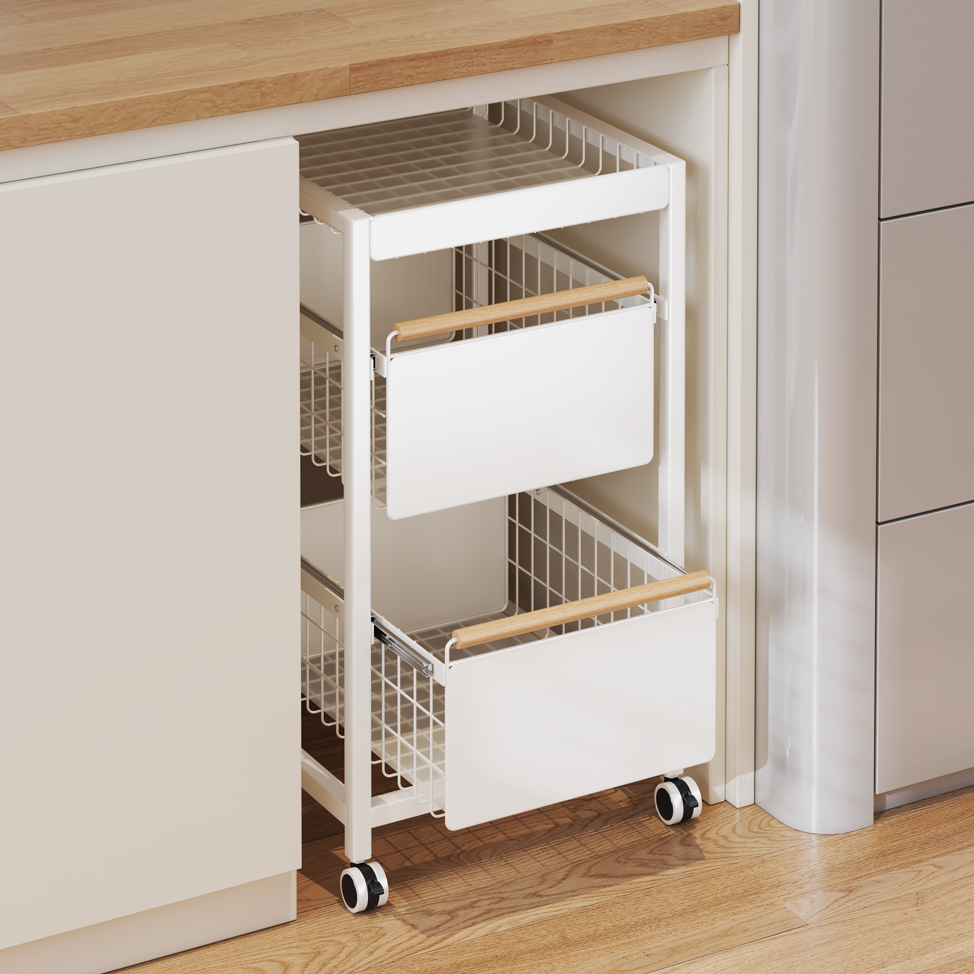 厨房多功能可移动果蔬置物架