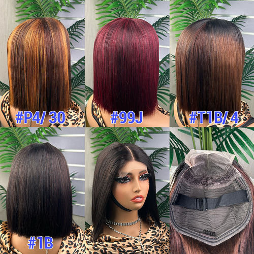 欧美真人发HumanHairWig短直