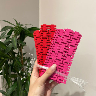 备婚清单~长条喜字挂饰结婚伴手礼女伴娘喜字挂件婚房包包装饰品