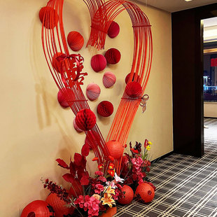 【备婚好物】仿真花婚礼布置晨袍拍照道具背景墙结婚场景竹排布置