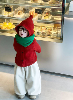 时髦崽！宝宝围巾纯棉2025新款儿童围脖韩版潮流秋冬季加厚保暖