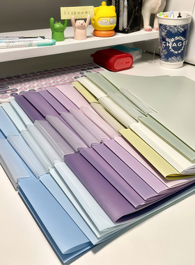 【考研好物】文件夹a4试卷收纳袋高颜值插页资料夹文件收纳抽杆夹