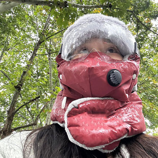 暖暖活活哟~帽子冬骑车防寒防风保暖一体式超好看独特漂亮骑行帽