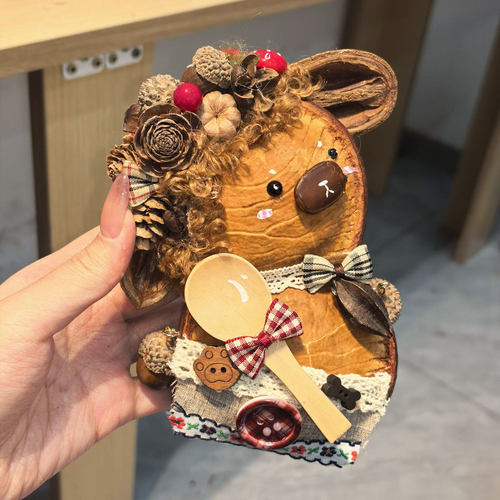 南天然榼藤豆荚制作~豆荚娃娃