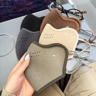 旅行好物冬季口罩女高颜值奶皮子保暖口罩外出防风骑车防冻脸面罩