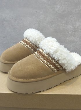 36码特价女鞋时尚潮鞋女牛皮羊毛厚底增高包头拖鞋外穿女拖鞋