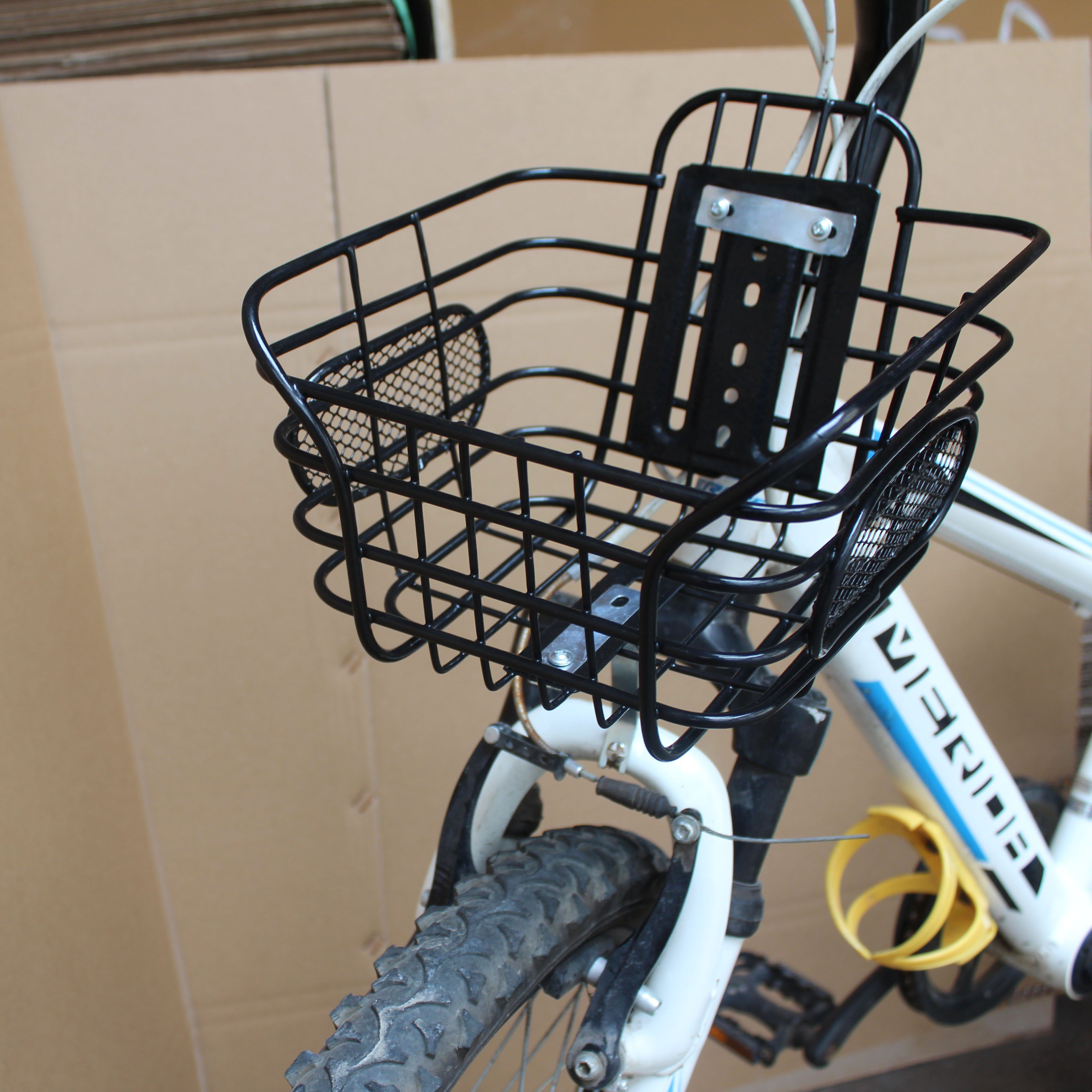 儿童自行车车篮子前车筐小前挂菜篮子加粗铁通用前框车篓配件单车