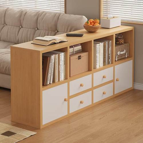 书架家用落地多层客厅展示柜靠墙分层收纳储物柜子卧室矮柜书柜