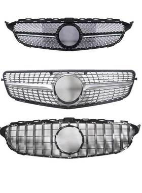 中网适用于C级W204新W205满天星GT R前格栅2019竖格竖条C63S