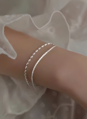 新款米粒满天星双层手链ins学生简约小众设计冷淡风百搭闺蜜手饰