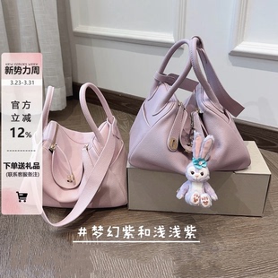 头层牛皮mini琳迪包包高级感手提枕头包女2026春夏单肩斜挎医生包