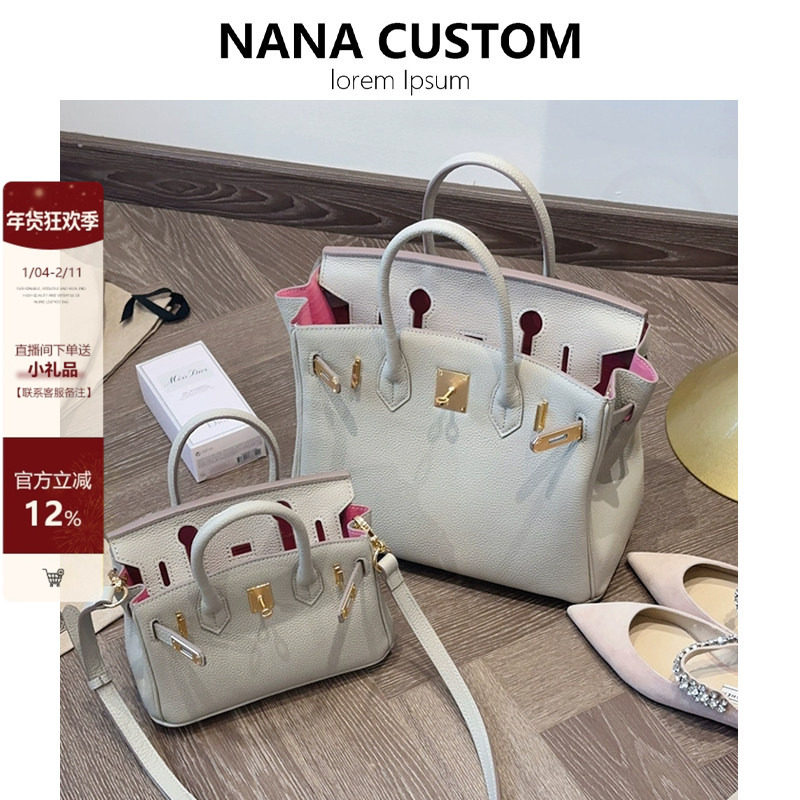 珍珠灰拼色铂金包包女真皮百搭手提包2025秋冬新款单肩斜挎托特包,箱包皮具/热销女包/男包,通用款女包,淘宝优惠券,粉丝福利购,淘宝优惠卷