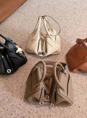 头层togo牛皮琳迪包包女高级感迷你手提枕头包百搭单肩斜挎医生包