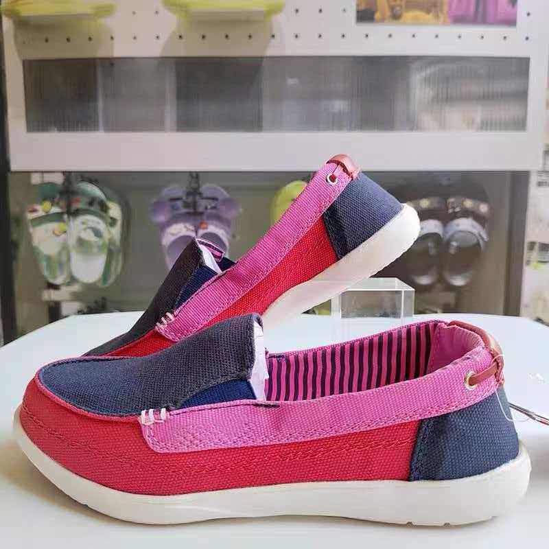 特价crcos帆布鞋女鞋卡沃尔卢轻便透气一脚蹬软底女士休闲鞋14391