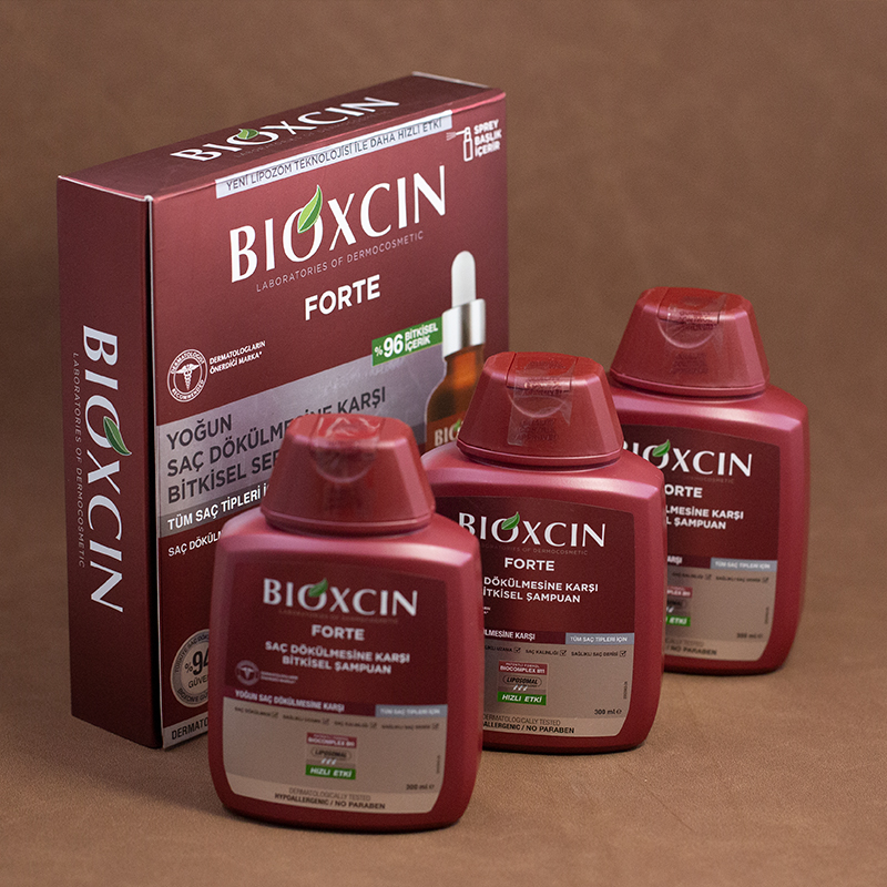 BIOXCIN官方土耳其洗发水植物8倍防脱严重脱发增发300mL
