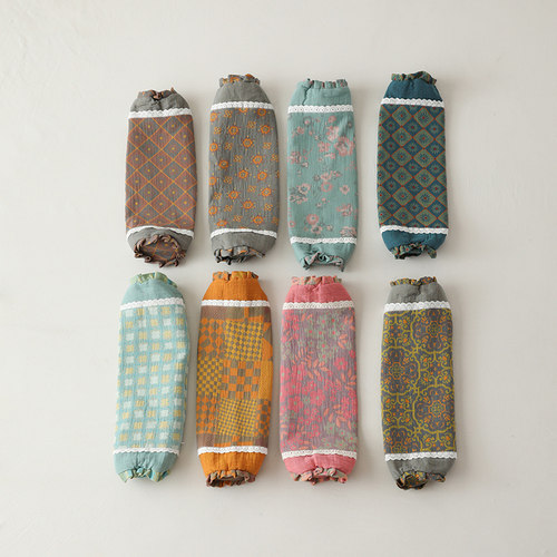 全棉双层纱枕套可拆洗圆柱形套子