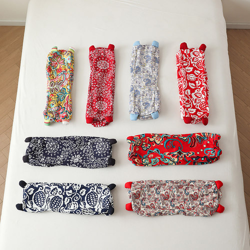 纯棉老粗布老虎型枕套可拆洗外皮