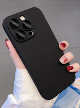 苹果17手机壳磨砂新款iphone15promax带镜头膜13硅胶15防摔16plus高级感12全包14男女17pro硬11适用16promax