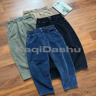 灯芯绒 加厚裤 复古重磅休闲裤 水洗做旧微锥廓形冬季 子1085 男士