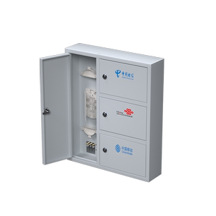 晋航 三网合一分纤箱48芯光缆分线箱四网共建三网共享72芯壁挂光纤配线箱FTTH楼道熔接箱